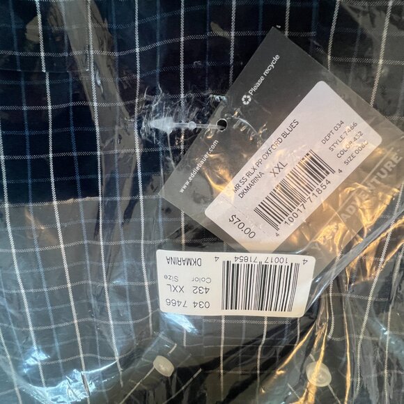 Eddie Bauer, Button Down Short Sleeved Shirt, 2XL - Picture 2 of 2